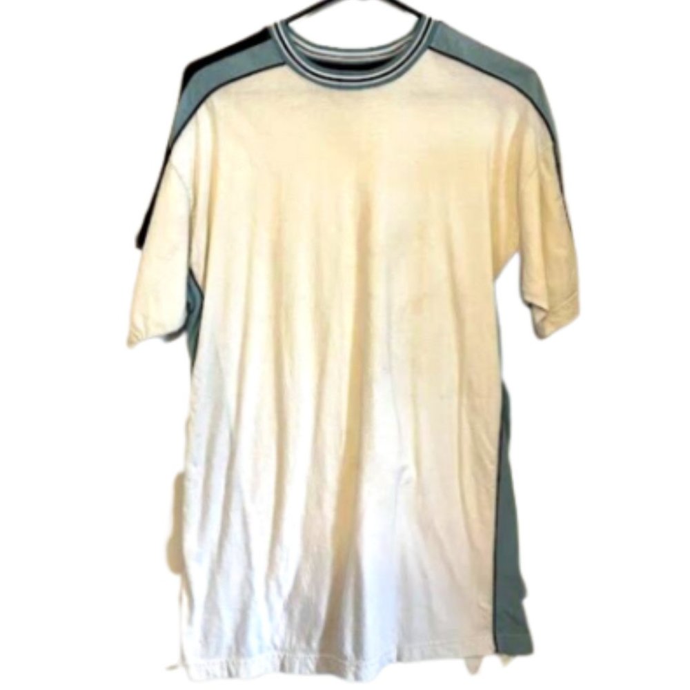 Ferruche Men’s White Short Sleeve Shirt Large Button Front Casual Shirt